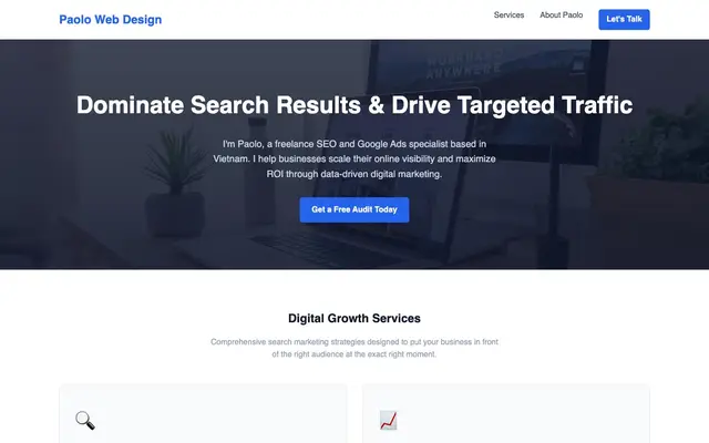Paolo Web Design website