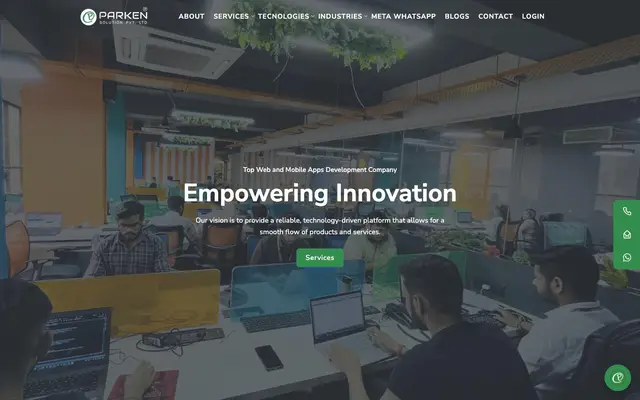 Parken Solution website