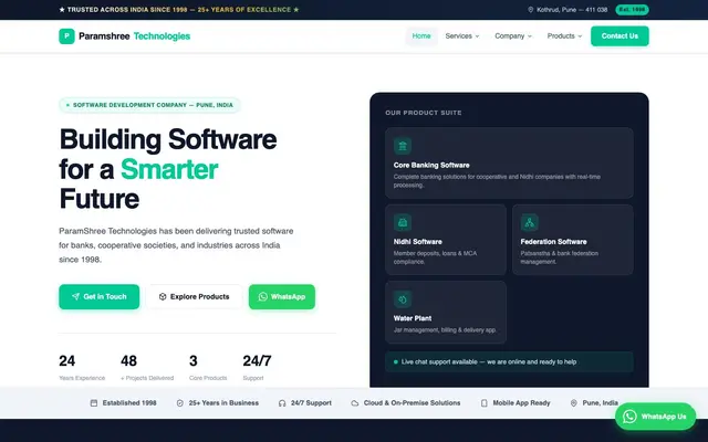 ParamShree Technologies website