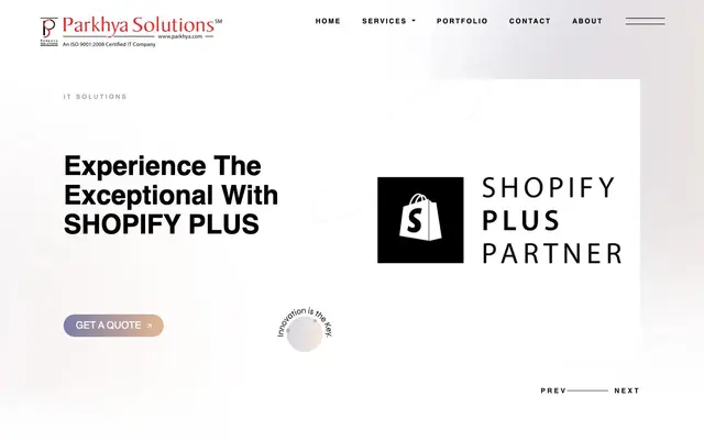 Parkhya Solutions Pvt. Ltd website