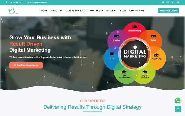 Parth Aura - Web Design & Development Company in Jaipur website