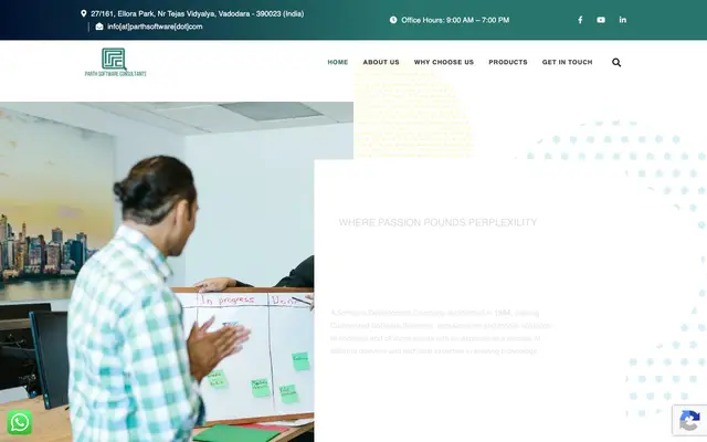 Parth Software Consultants website