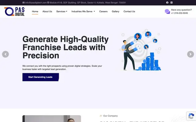 PAS Digital Technologies website