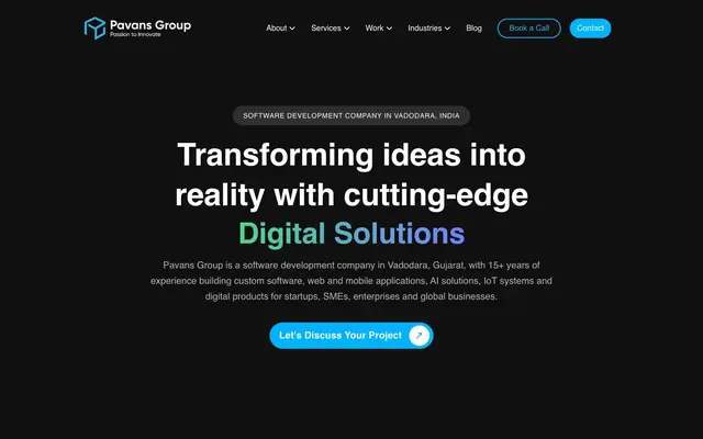 Pavans Group website