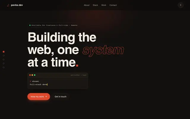 Pavlos Karakannas - Freelance Web Developer website