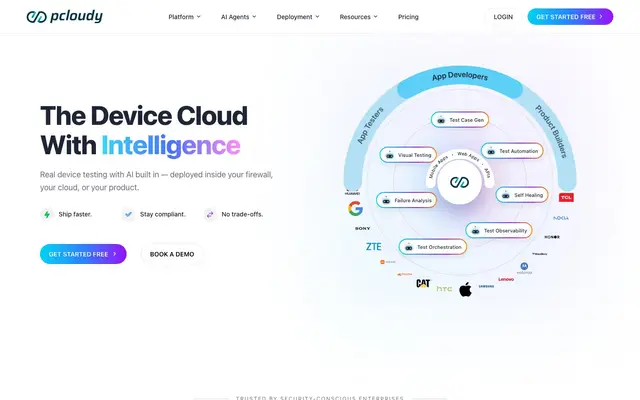 Pcloudy | Device Cloud With Intelligence | Mobile & Web App Testing website