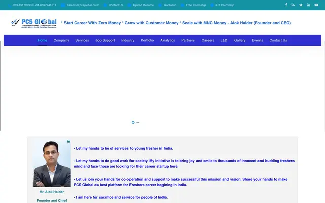 PCS Global Pvt. Ltd website