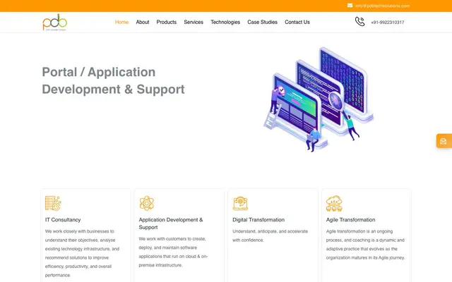PDB Technologies & Solutions Pvt. Ltd. website
