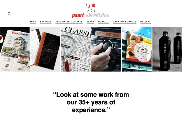 PEARL ADVERTISING website