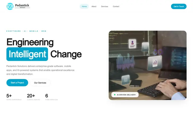 Pedantick Solutions website