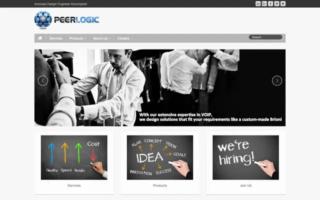 PeerLogic Systems website