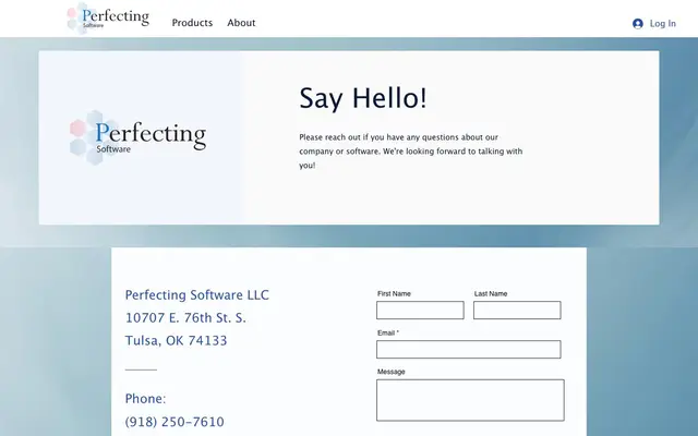Perfecting Software website