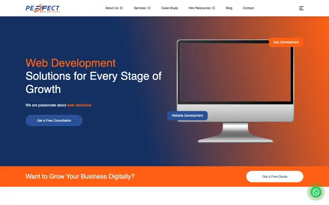 Perfect Web Services website