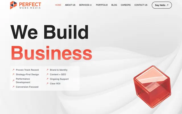 Perfect Webs Media website