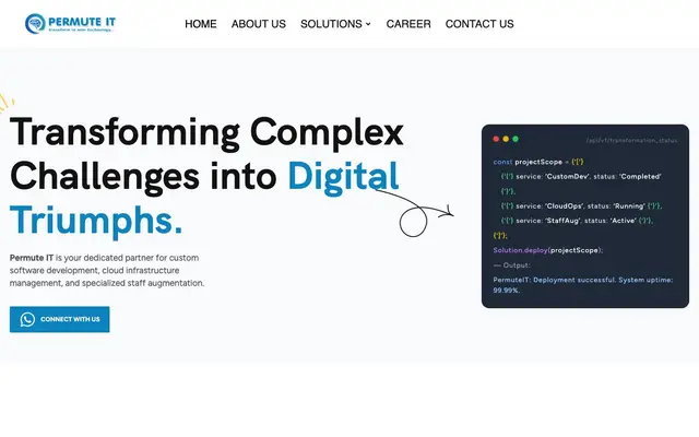 Permute IT Pvt. Ltd. website