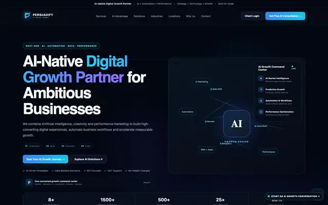 Persuadify Digital Marketing Agency website