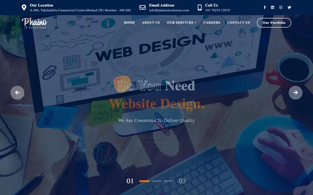 Phaino IT Solutions - Website and Mobile App Development Company website