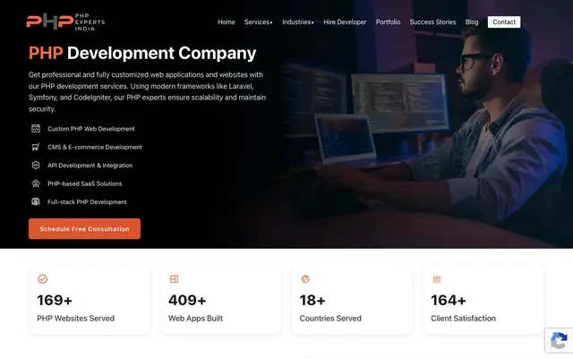 PHP Experts India: Leading PHP Development Company In India website