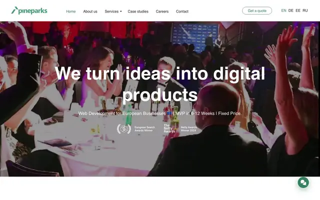 Pineparks Technologies LTD - Web development company website