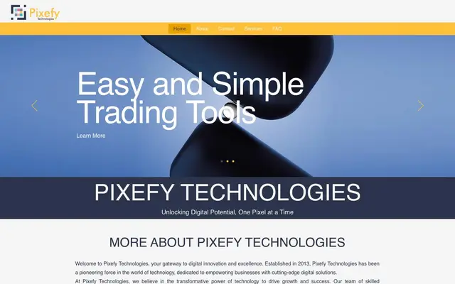 Pixefy Technologies website