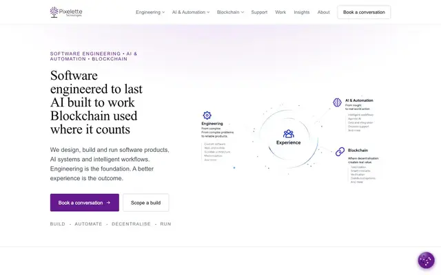 Pixelette Technologies website