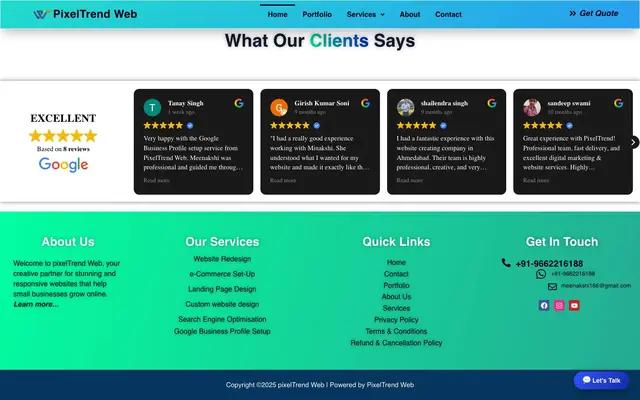 Pixeltrend Web– Website Designer in Ahmedabad website