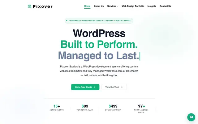 Pixover Studios website
