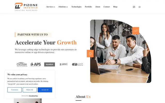 PiZone Infotech Solution Pvt Ltd website