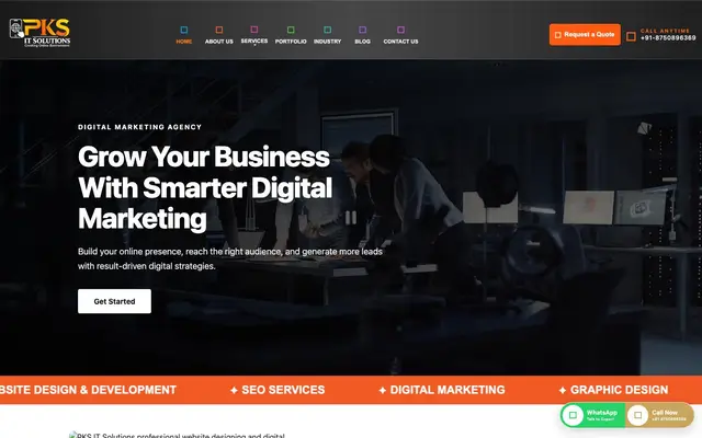 PKS IT Solutions website