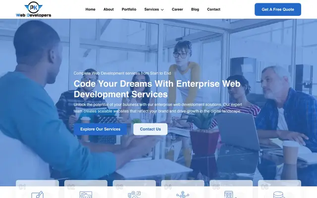 PK Web Developers website