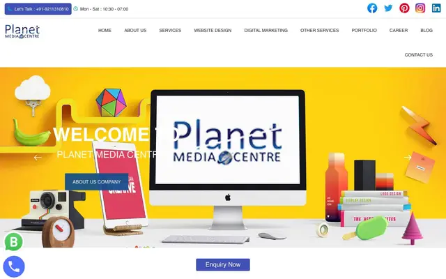Planet Media Centre Website Design Services In Nawada Uttam Nagar New Delhi website