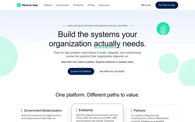 Plant an App Romania website
