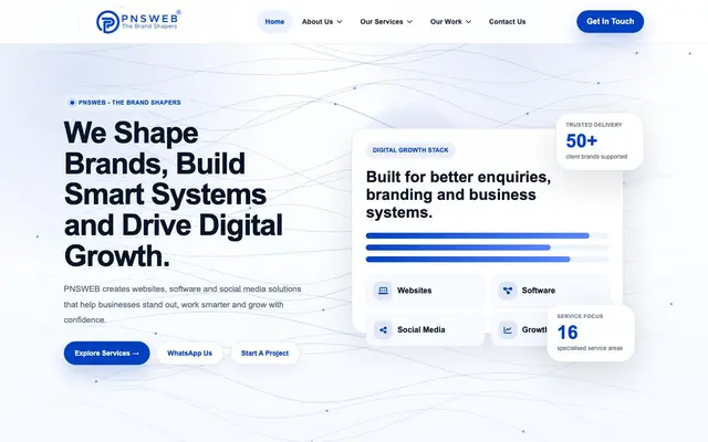 PNSWEB - The Brand Shapers website