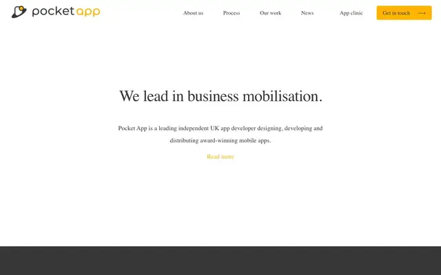 Pocket App website