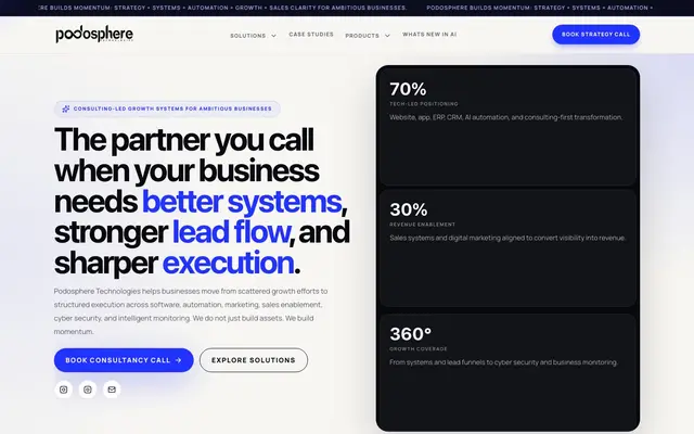 Podosphere Technologies website