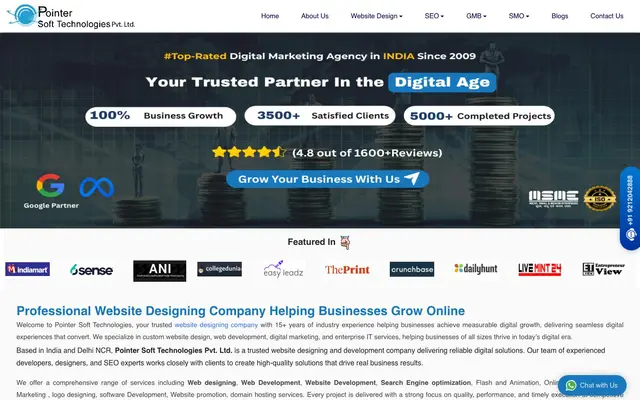 Pointer Soft | Website Designing Company Delhi website