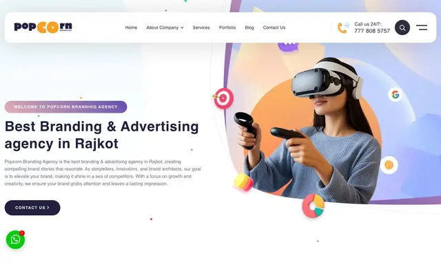 Popcorn Branding Agency website
