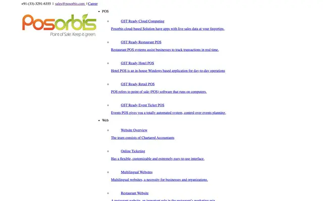 POSOrbis IT Solutions Pvt Ltd website
