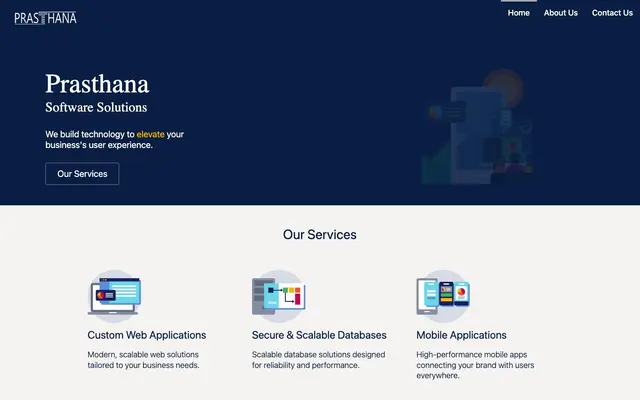 Prasthana Software Solutions Pvt Ltd. website
