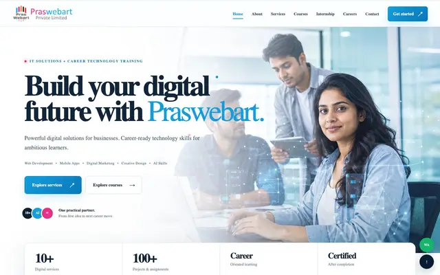 Praswebart website