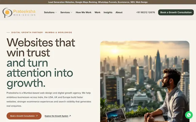 Prateeksha Web Design website