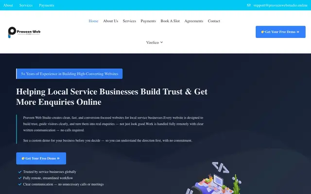 Praveen Web Studio website