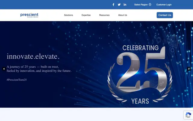 Prescient Technologies website