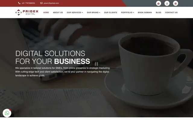 Pridex Digital Solutions Pvt Ltd website