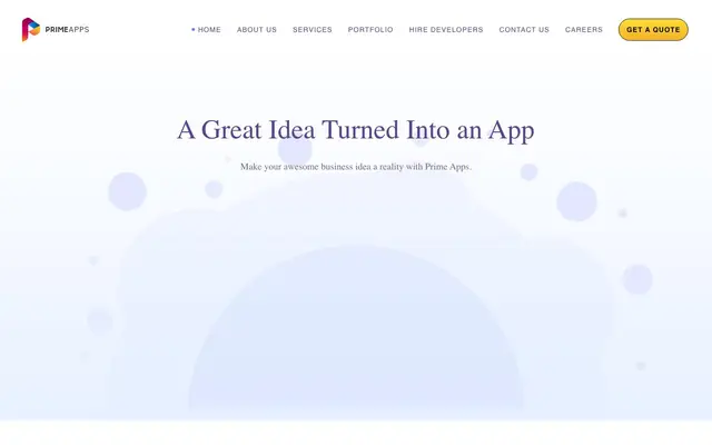 Prime Apps website