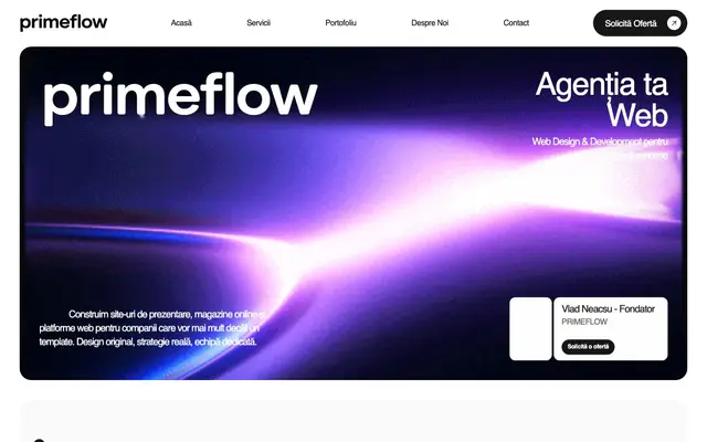 Primeflow - Agentie Web Design website