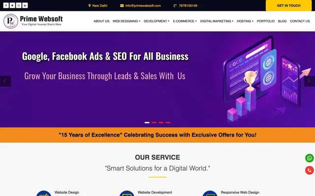 Prime Websoft | Digital Marketing Agency in Delhi website