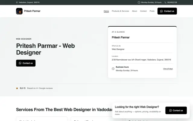 Pritesh Parmar website