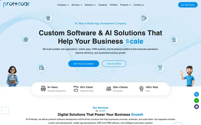 Proftcode Private Limited website