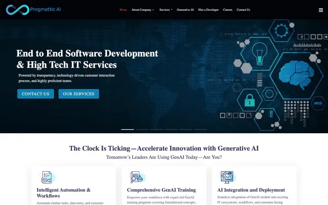 Progmattic AI Pvt. Ltd website